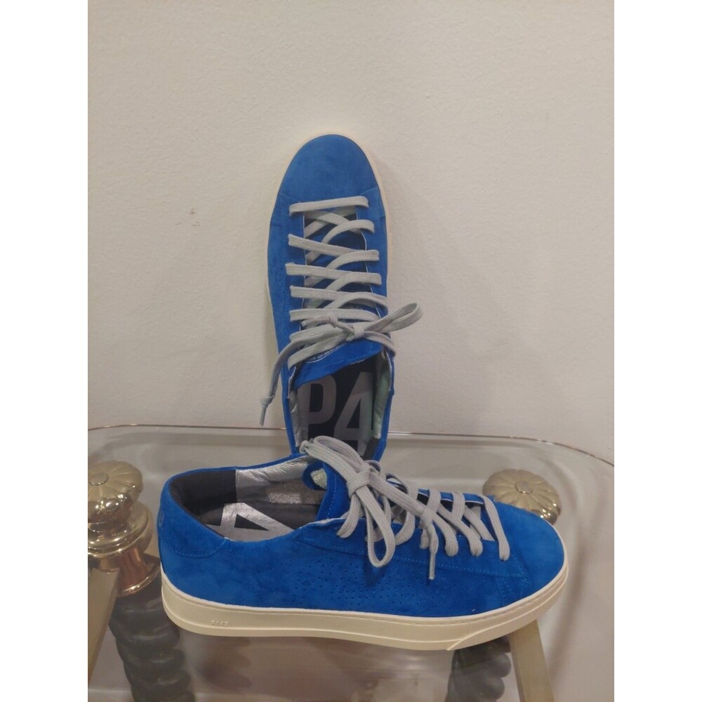NEW P448 Jack Unisex Suede Low Top Sneaker Shoes Royal Blue Men Sz  40/9.5 Italy